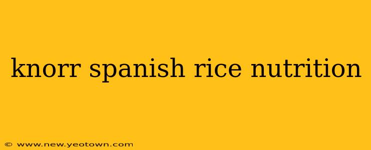 knorr spanish rice nutrition