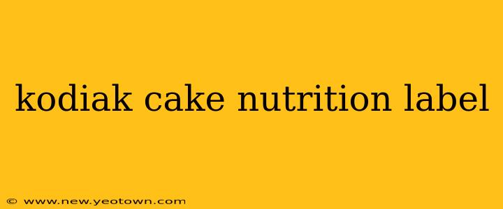 kodiak cake nutrition label
