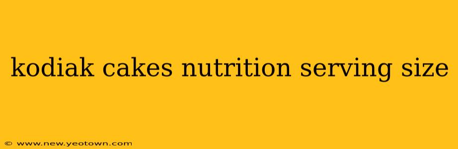 kodiak cakes nutrition serving size