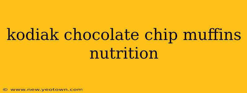 kodiak chocolate chip muffins nutrition