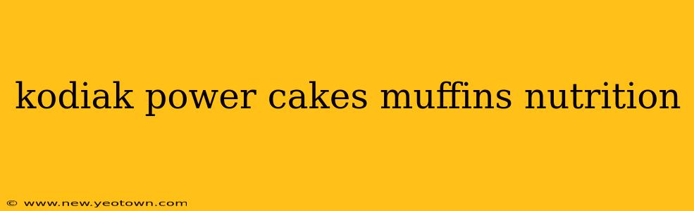 kodiak power cakes muffins nutrition