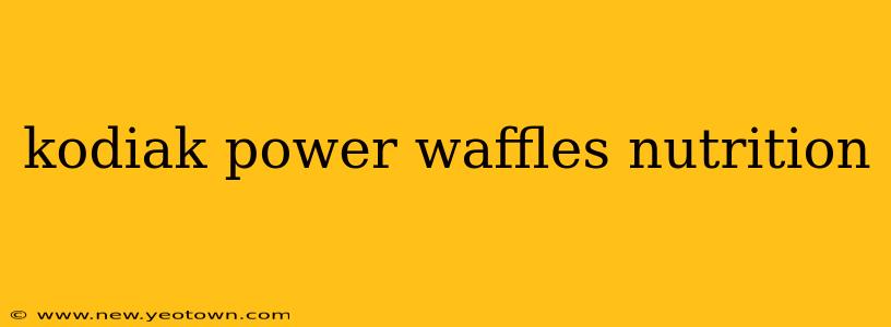 kodiak power waffles nutrition