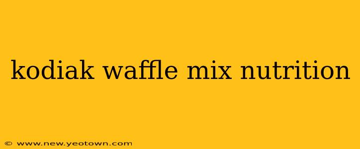 kodiak waffle mix nutrition