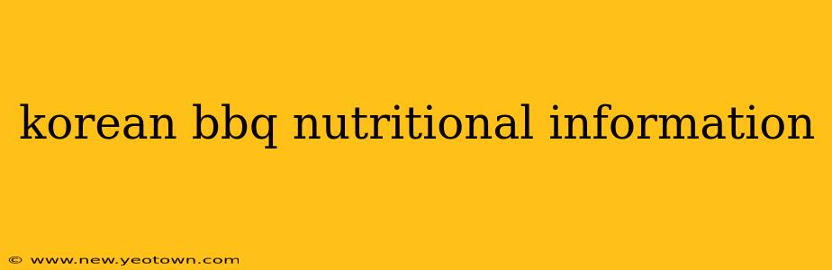 korean bbq nutritional information