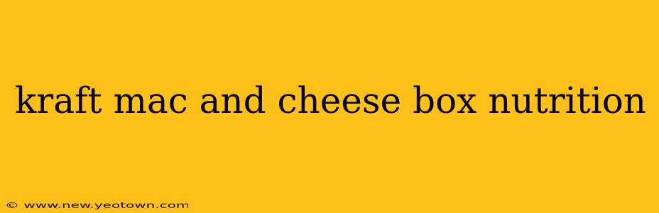 kraft mac and cheese box nutrition