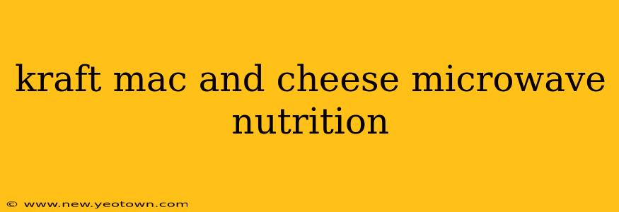 kraft mac and cheese microwave nutrition