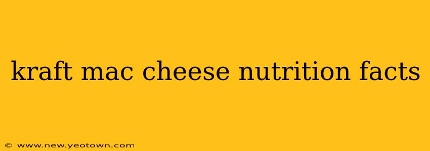 kraft mac cheese nutrition facts