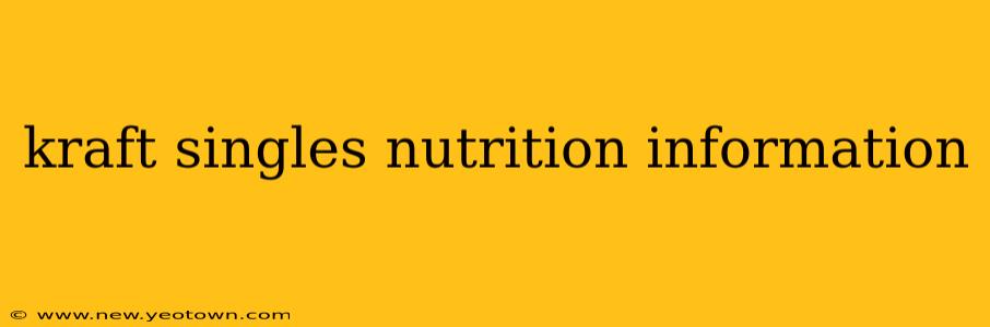 kraft singles nutrition information