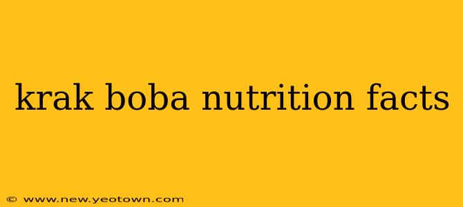 krak boba nutrition facts