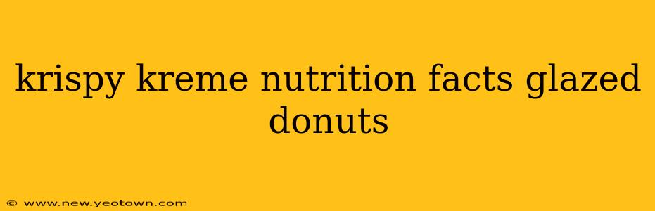 krispy kreme nutrition facts glazed donuts