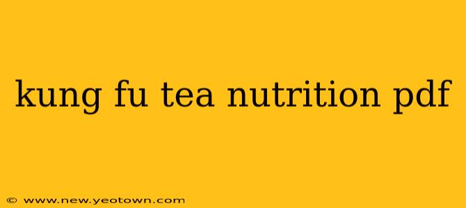 kung fu tea nutrition pdf