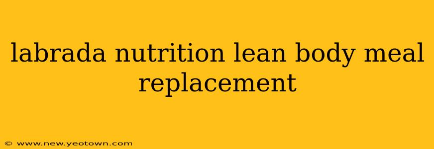 labrada nutrition lean body meal replacement