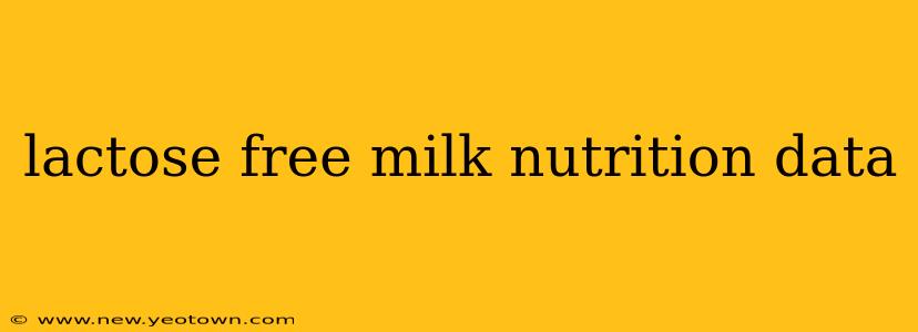 lactose free milk nutrition data