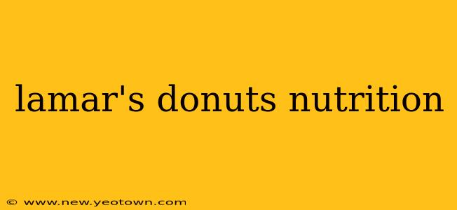 lamar's donuts nutrition