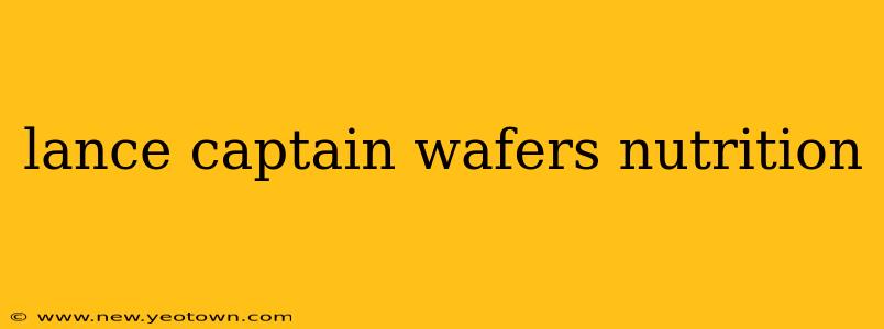 lance captain wafers nutrition