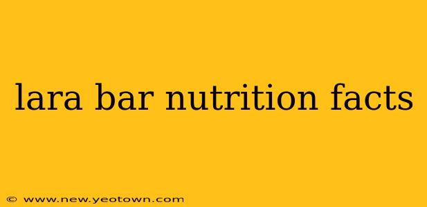 lara bar nutrition facts