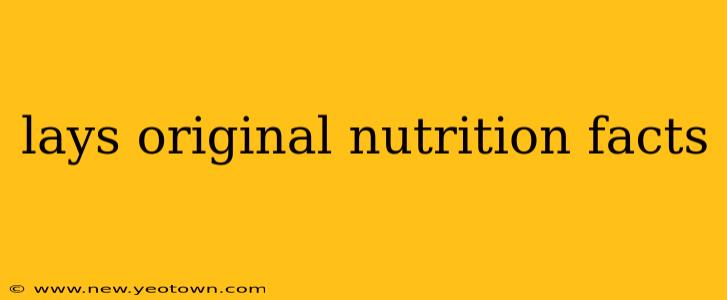 lays original nutrition facts