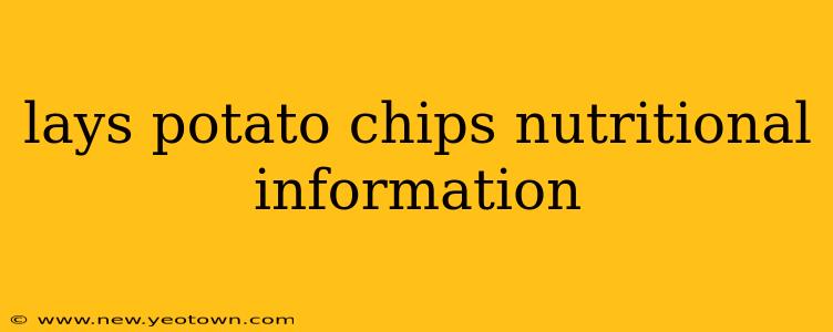 lays potato chips nutritional information