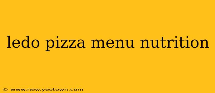 ledo pizza menu nutrition