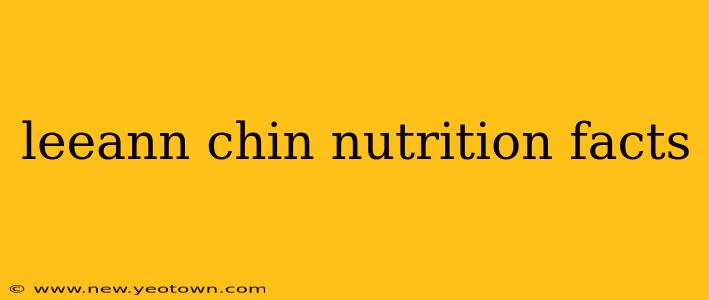 leeann chin nutrition facts