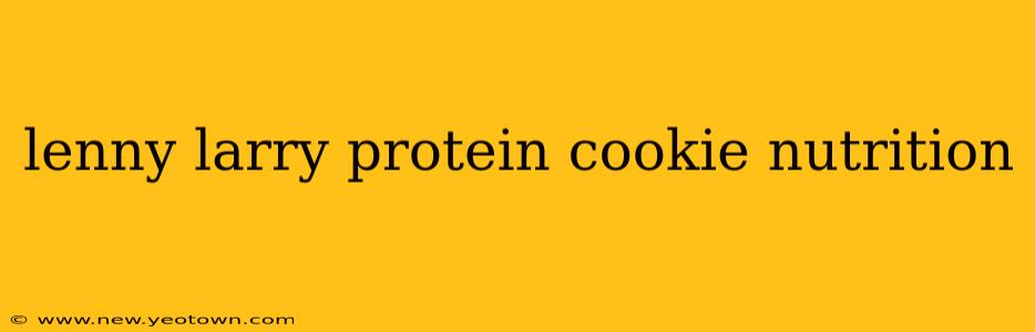 lenny larry protein cookie nutrition