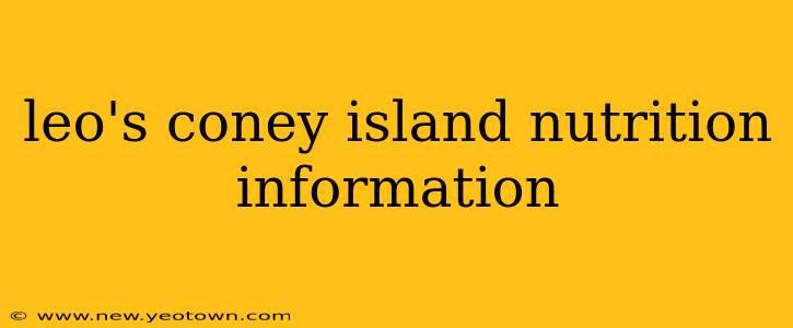 leo's coney island nutrition information