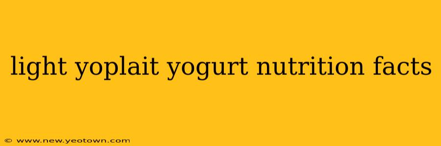 light yoplait yogurt nutrition facts