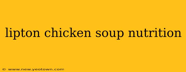 lipton chicken soup nutrition