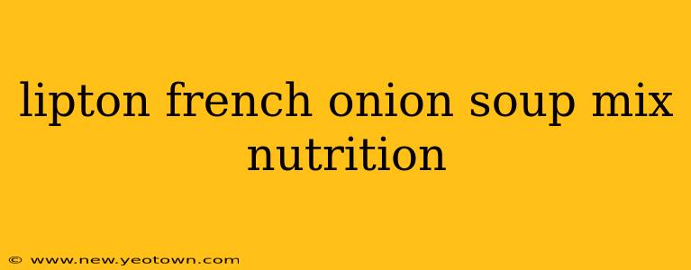 lipton french onion soup mix nutrition