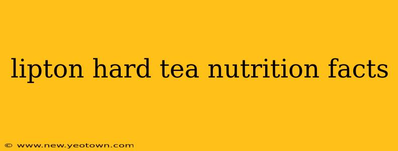 lipton hard tea nutrition facts