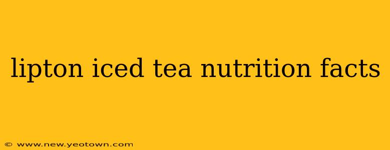 lipton iced tea nutrition facts