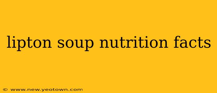 lipton soup nutrition facts
