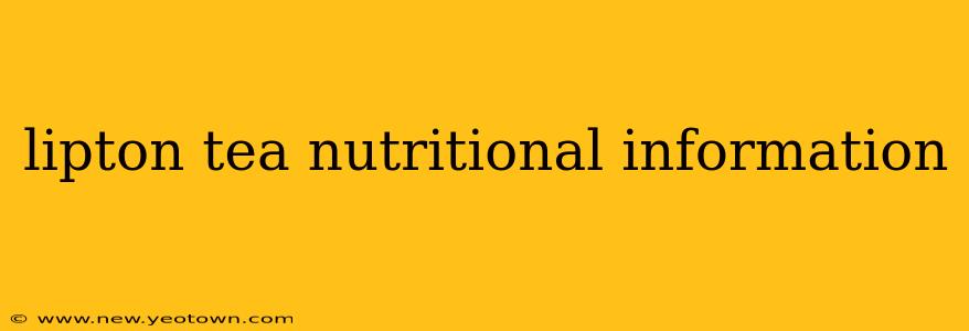 lipton tea nutritional information