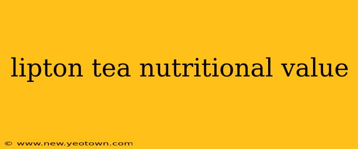 lipton tea nutritional value