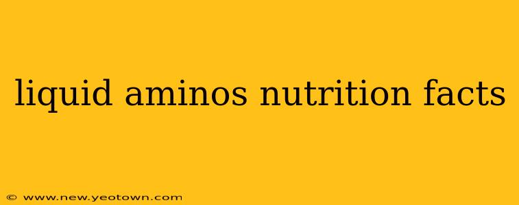liquid aminos nutrition facts