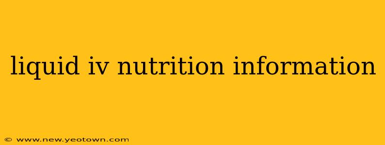 liquid iv nutrition information