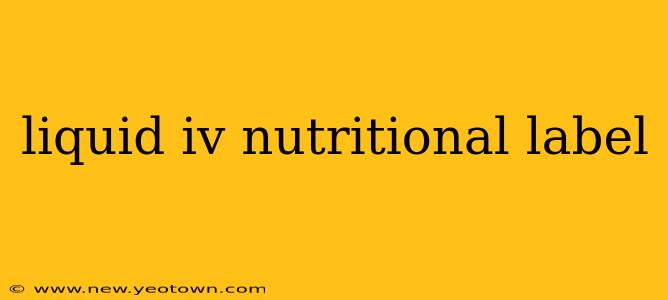 liquid iv nutritional label