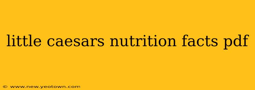 little caesars nutrition facts pdf