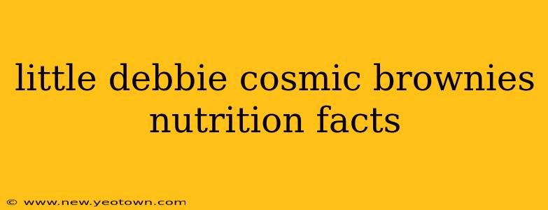 little debbie cosmic brownies nutrition facts