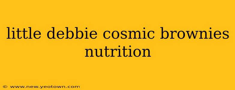 little debbie cosmic brownies nutrition
