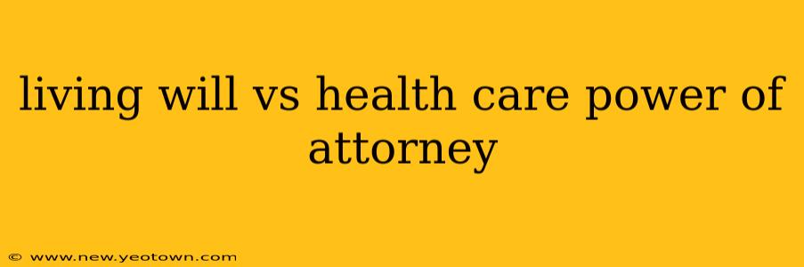 living will vs health care power of attorney