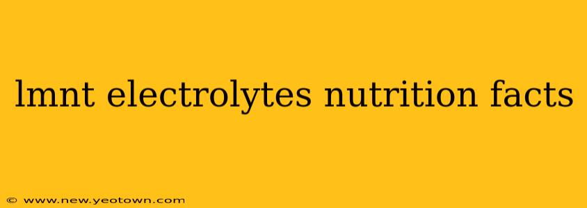 lmnt electrolytes nutrition facts