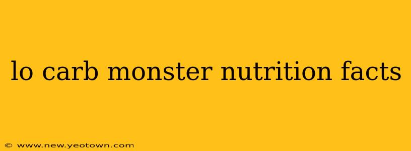 lo carb monster nutrition facts