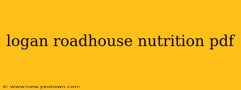 logan roadhouse nutrition pdf