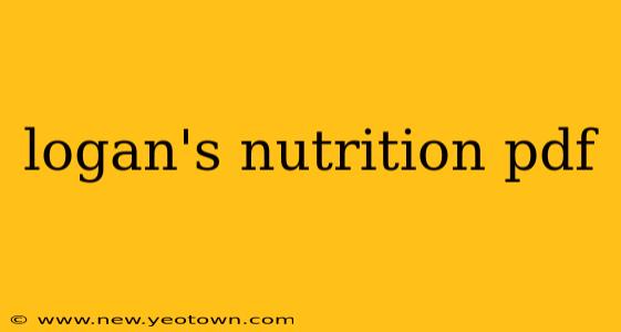 logan's nutrition pdf