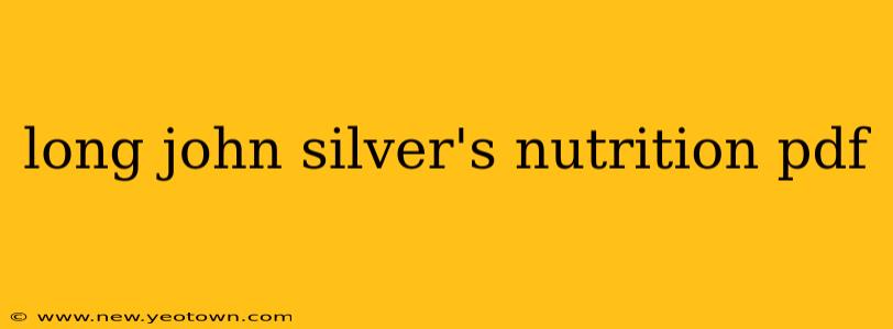 long john silver's nutrition pdf