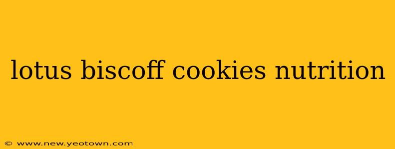 lotus biscoff cookies nutrition