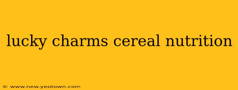 lucky charms cereal nutrition