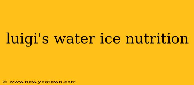 luigi's water ice nutrition