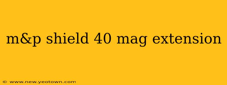 m&p shield 40 mag extension